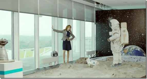 Nell Mooney and Brad McGehee on DBA in Space set.